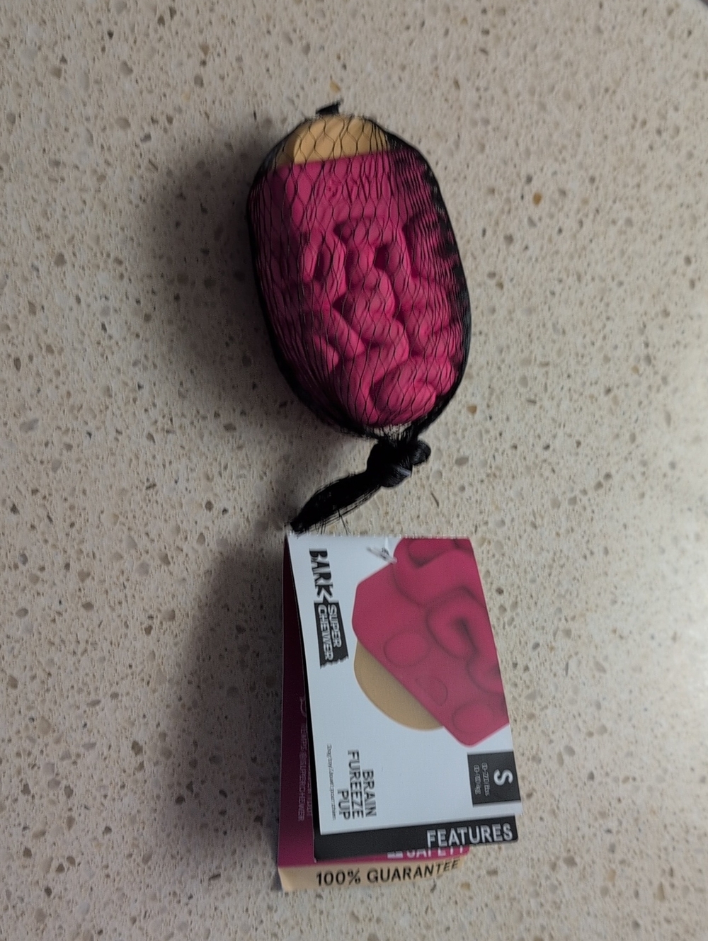 Bark Brain Fureeze Pup Toy in Pink